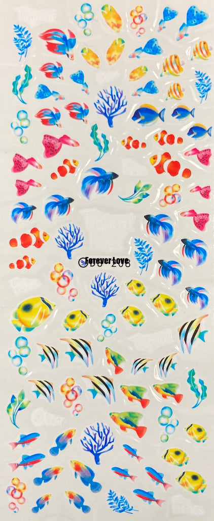Forever Love Nail Art Stickers Decals Fish