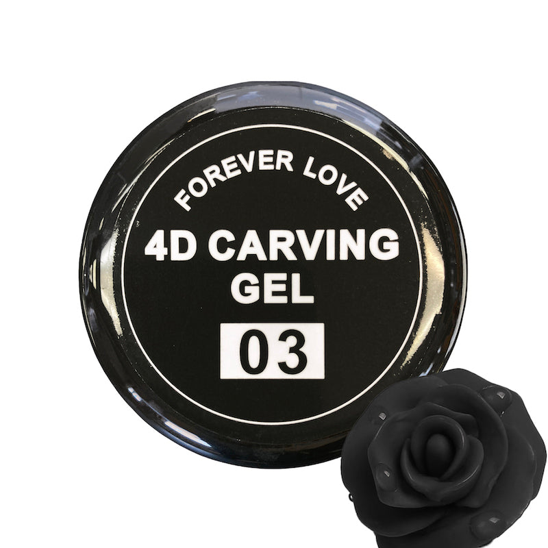 4D Carving Gel 03 Black - Forever Love