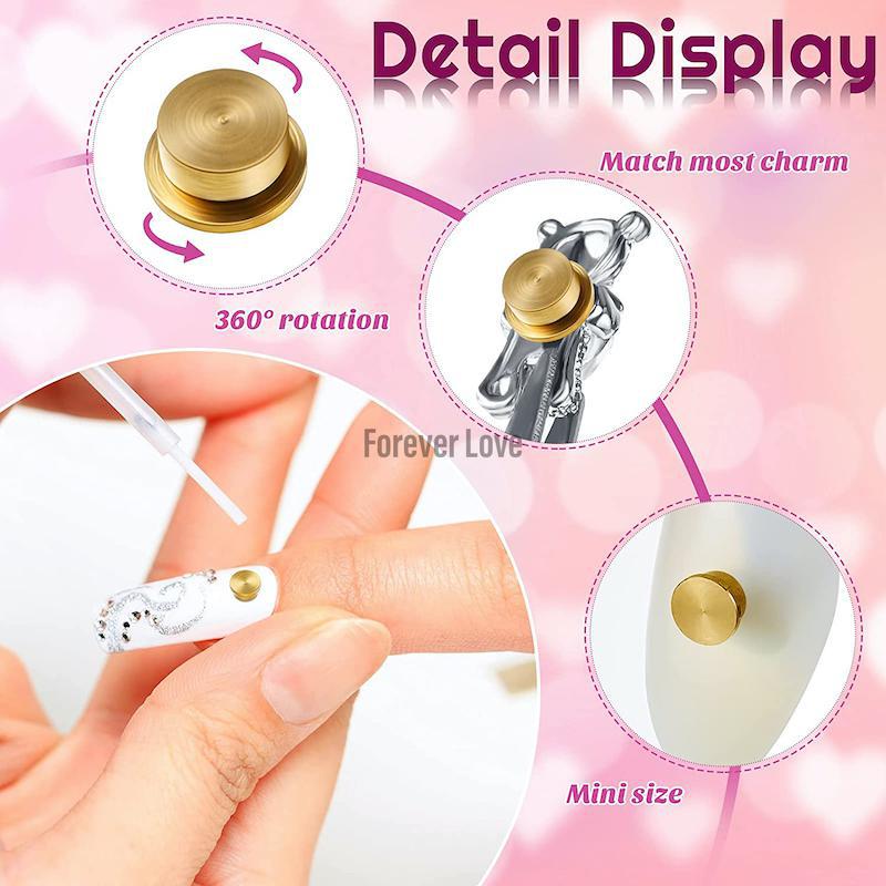 Forever Love Nail Art Charms Rotating Spinning Nail Charms Rotary Bearing