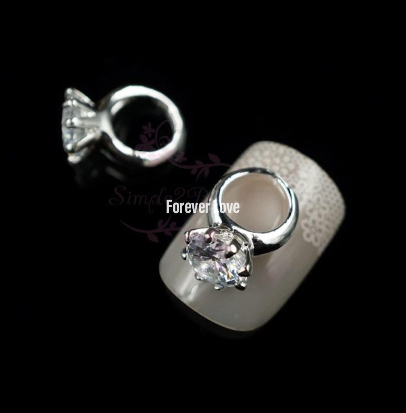 Forever Love Nail Art Charms Rings