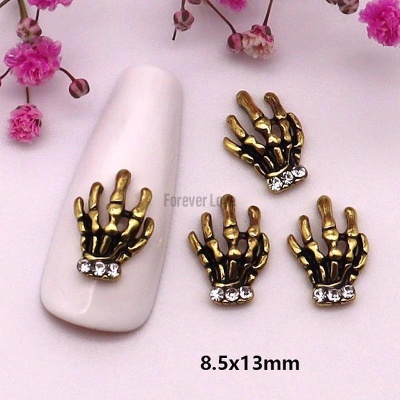 Forever Love Nail Art Charms Halloween Skeleton Hands