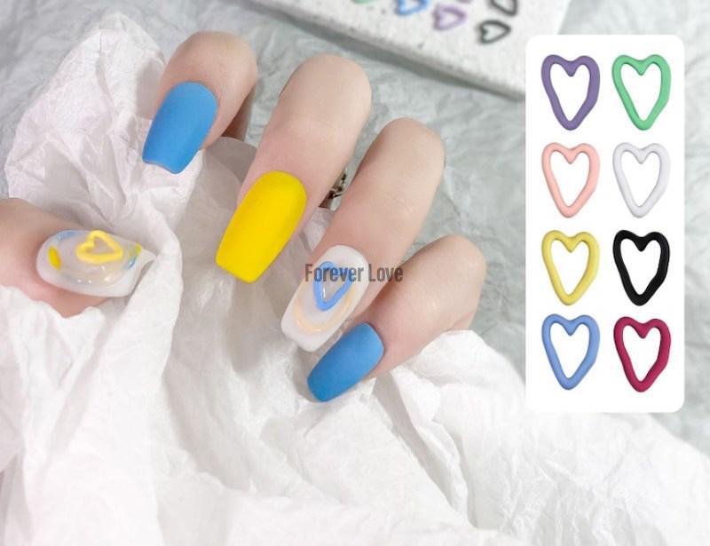 Forever Love Nail Art Charms Hearts