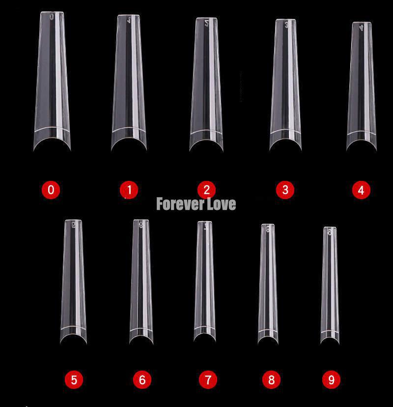 Coffin Nail Tips ( Extra Long) (Half Cover) (Box) - Forever Love