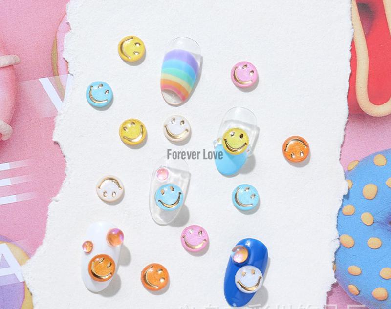 Forever Love Nail Art Charms Smiley Face