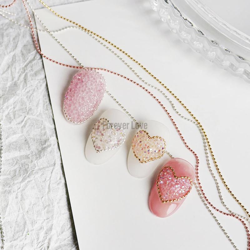 Forever Love Nail Art Charms Rope Ball Chain for Nail Art Decorations