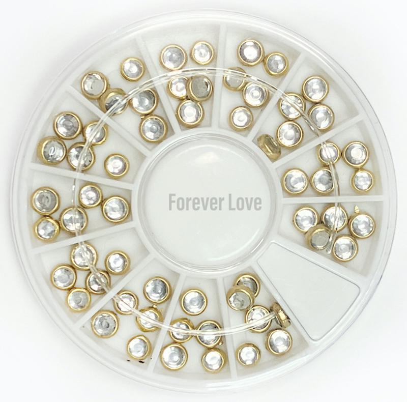 Forever Love Nail Art Charms Wheel Design Decorations