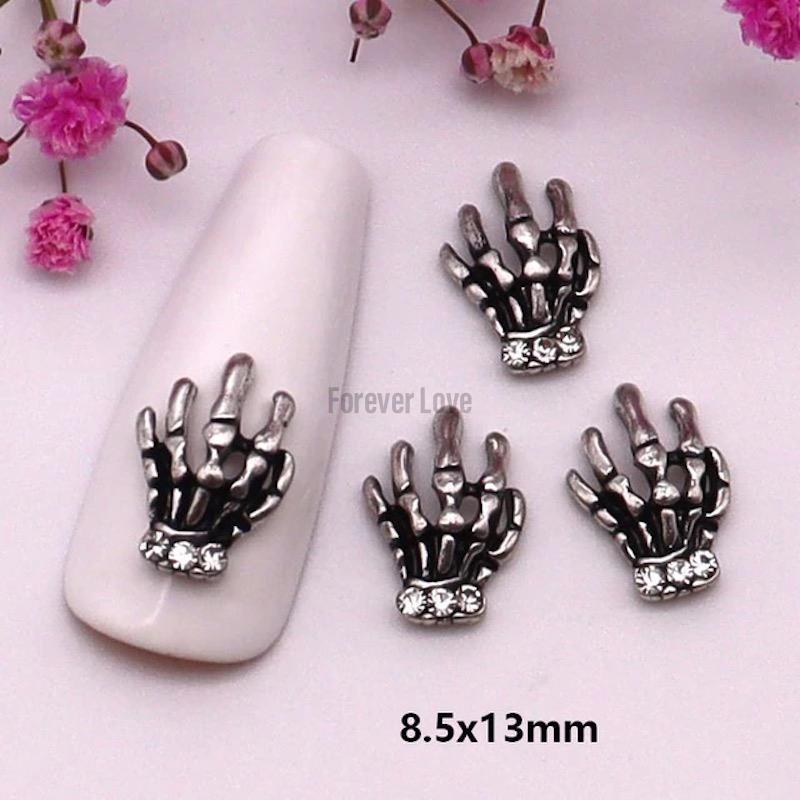 Forever Love Nail Art Charms Halloween Skeleton Hands