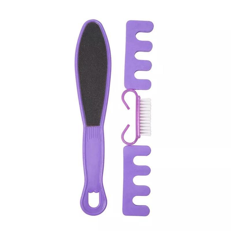 Foot File 05 with Toe Separators and Cleaning Brush Pedicure Kit - Forever Love Foot Callus Remover / Foot Sander / Pedicure File / Foot File / Rasp / Callus Shaver