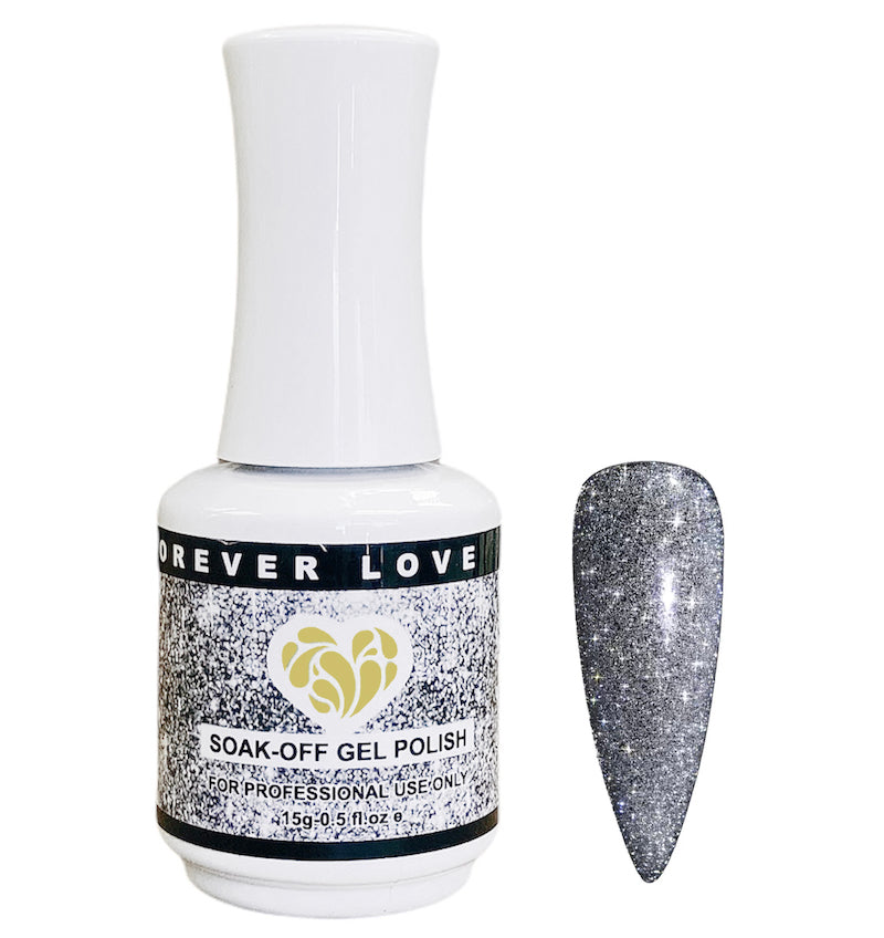 Gel F13 - Forever Love Gel Nail Polish Silver