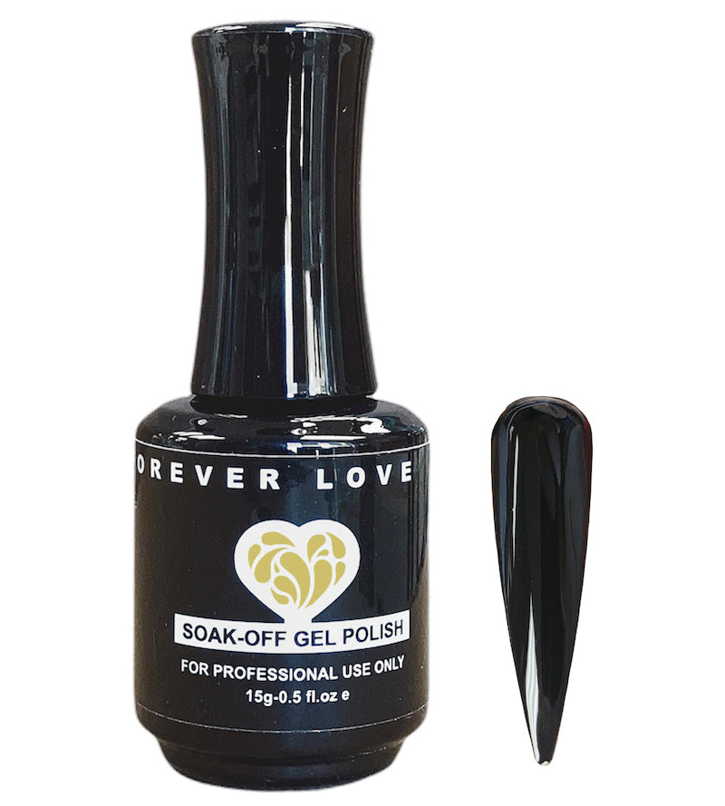Gel F23 Black - Forever Love Gel Nail Polish Black