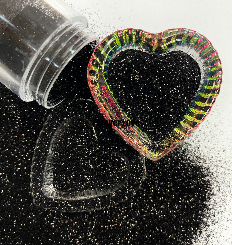 Forever Love Nail Art Glitter Sprinkle On Collection Black