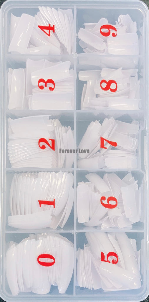 Regular Nail Tips (Half Cover) (Box) - Forever Love