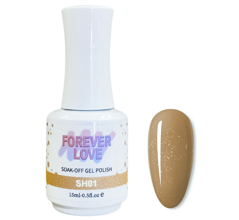 Gel SH01 - Forever Love Shimmer Gel Nail Polish Brown
