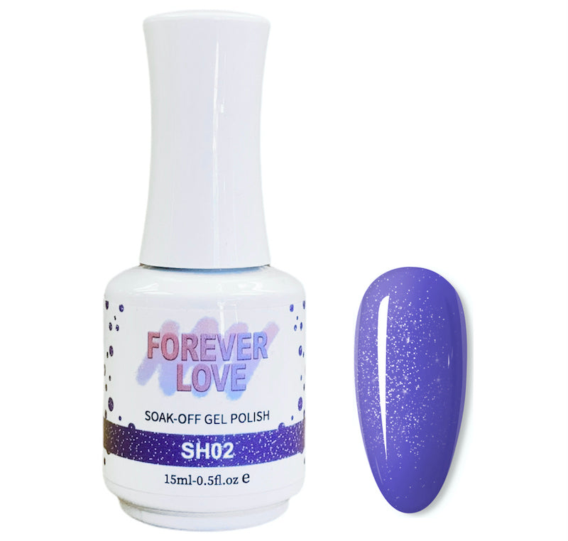 Gel SH02 - Forever Love Shimmer Gel Nail Polish Purple
