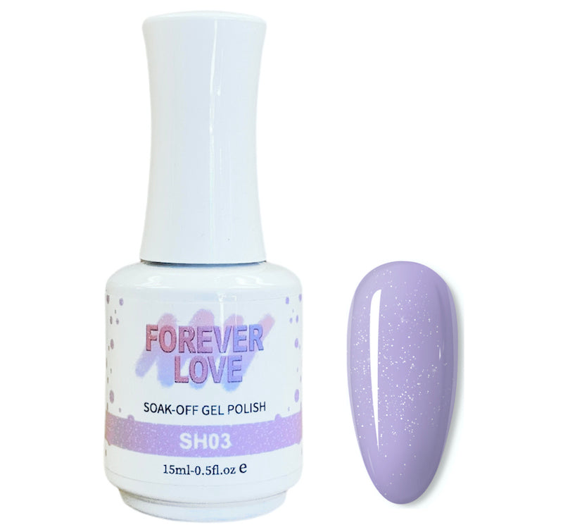 Gel SH03 - Forever Love Shimmer Gel Nail Polish Purple