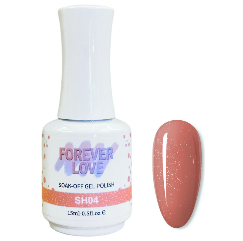 Gel SH04 - Forever Love Shimmer Gel Nail Polish Pink Nude