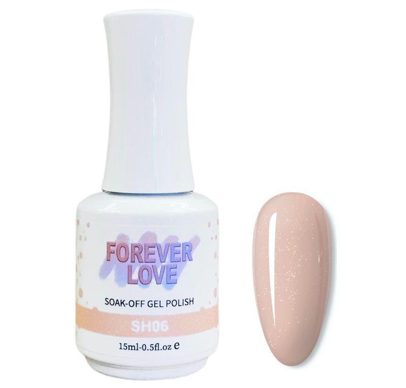 Gel SH06 - Forever Love Shimmer Gel Nail Polish Nude