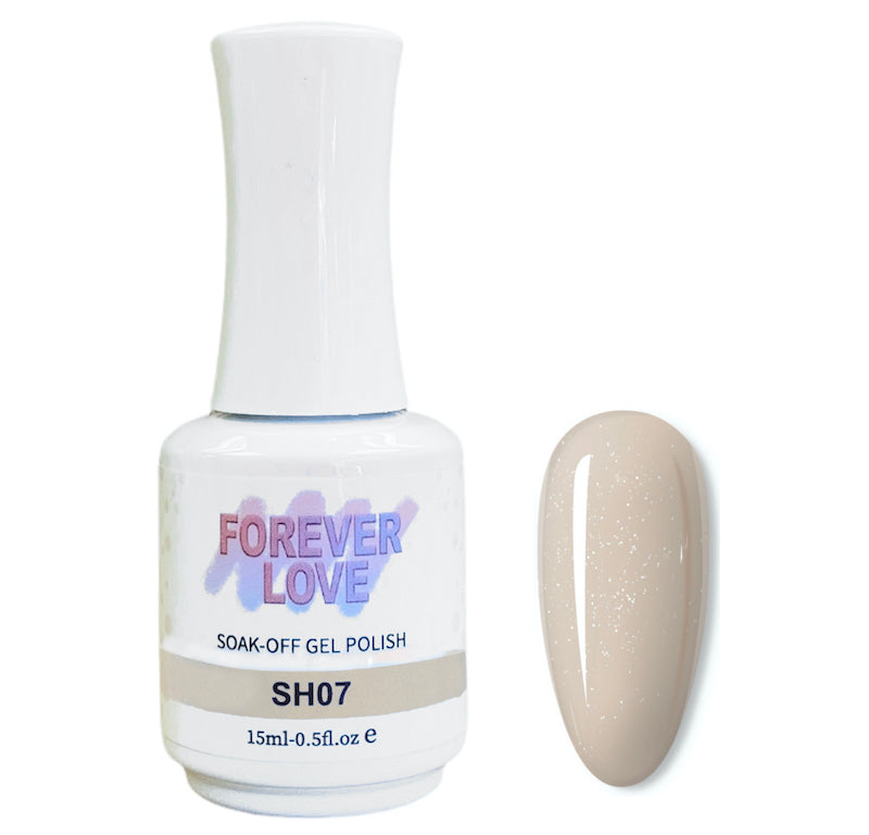Gel SH07 - Forever Love Shimmer Gel Nail Polish Nude