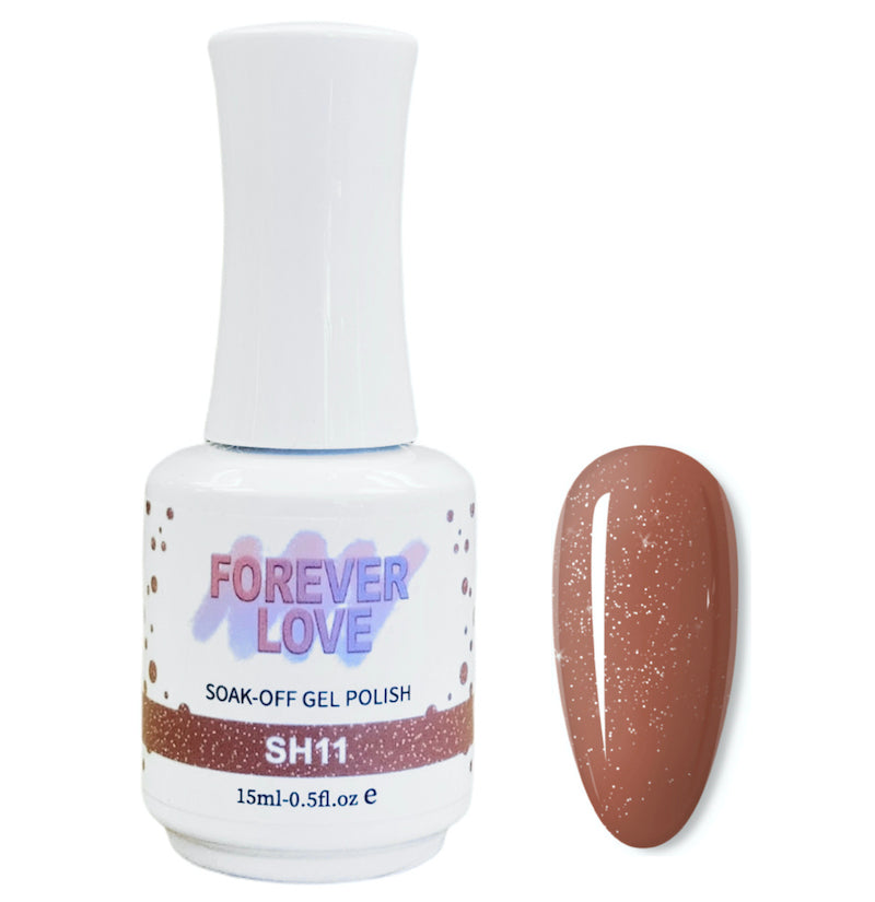 Gel SH11 - Forever Love Shimmer Gel Nail Polish Brown