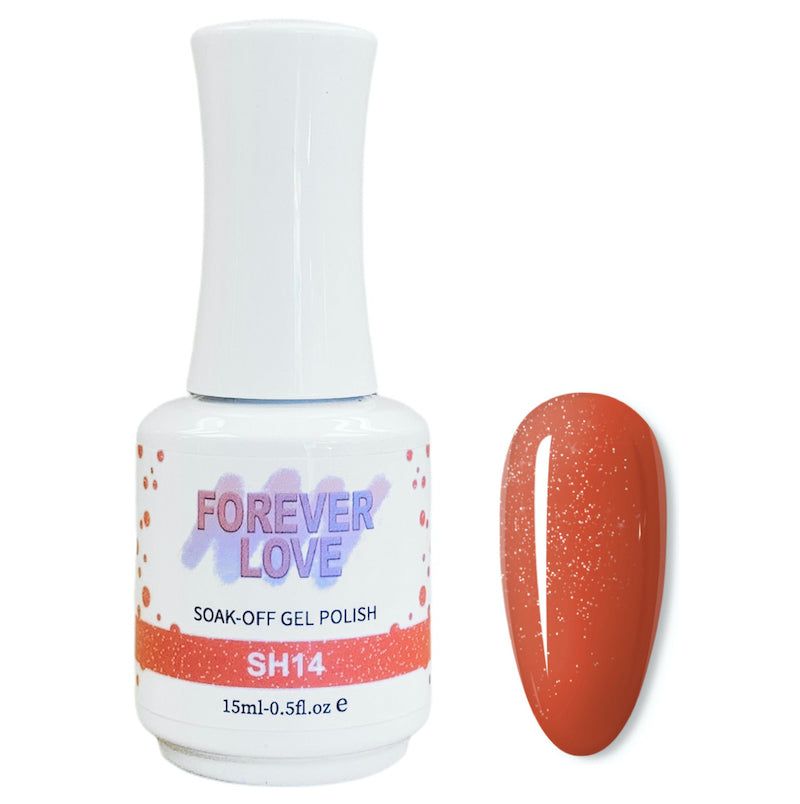 Gel SH14 - Forever Love Shimmer Gel Nail Polish Orange