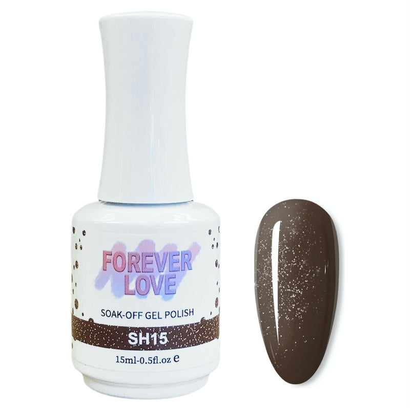 Gel SH15 - Forever Love Shimmer Gel Nail Polish Brown