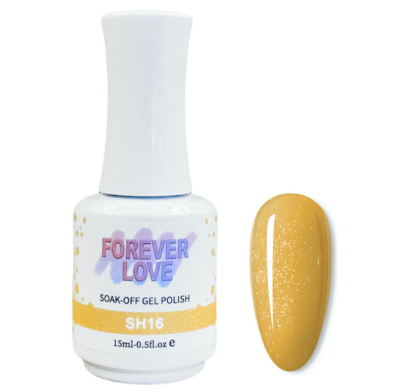 Gel SH16 - Forever Love Shimmer Gel Nail Polish Yellow