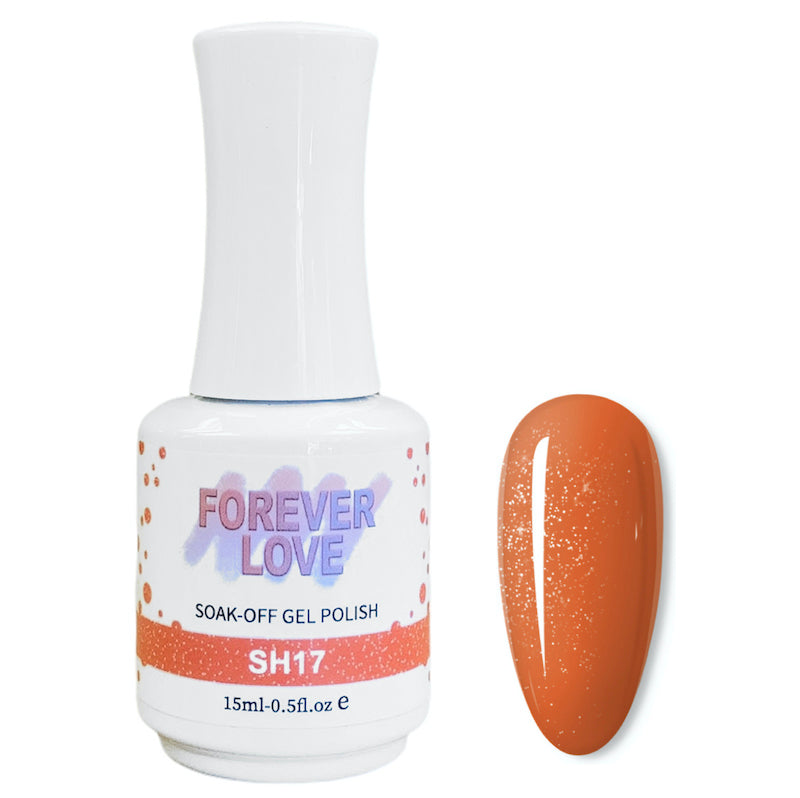 Gel SH17 - Forever Love Shimmer Gel Nail Polish Orange