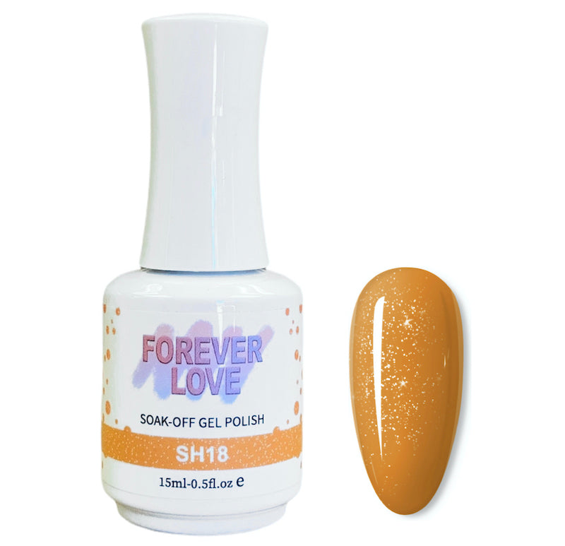 Gel SH18 - Forever Love Shimmer Gel Nail Polish Orange
