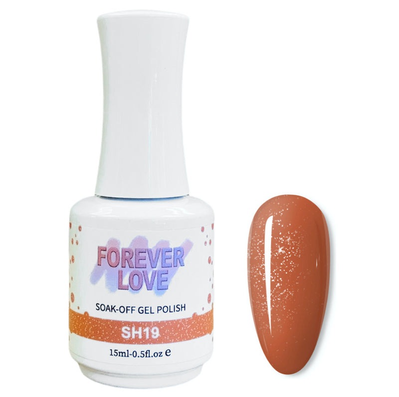 Gel SH19 - Forever Love Shimmer Gel Nail Polish Orange
