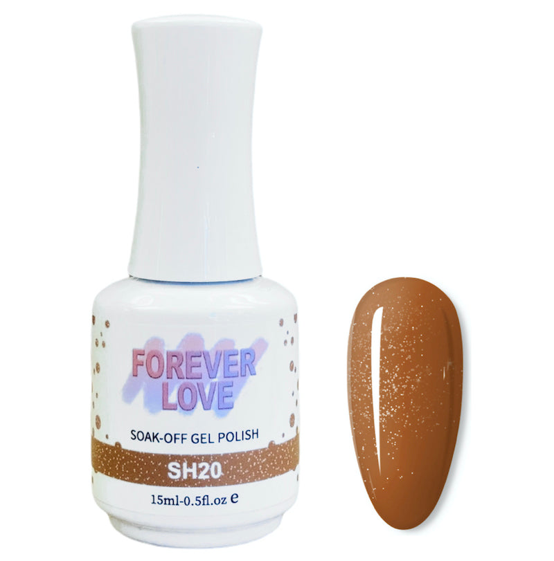 Gel SH20 - Forever Love Shimmer Gel Nail Polish Brown