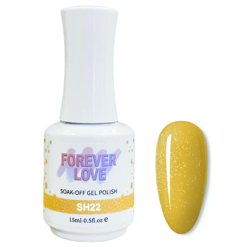 Gel SH22 - Forever Love Shimmer Gel Nail Polish Yellow