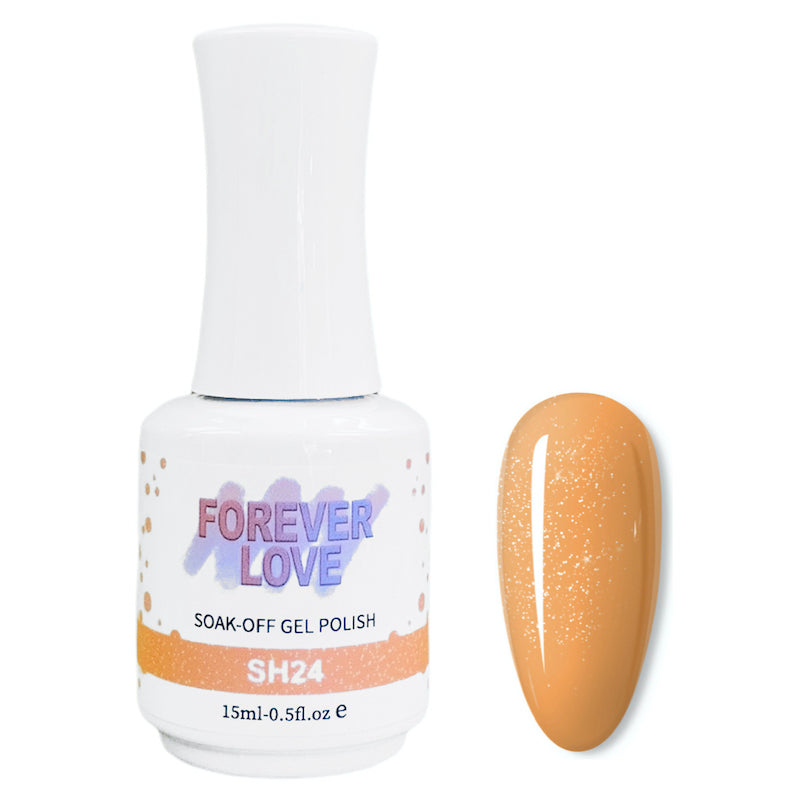 Gel SH24 - Forever Love Shimmer Gel Nail PolishGel SH24 - Forever Love Shimmer Gel Nail Polish Orange