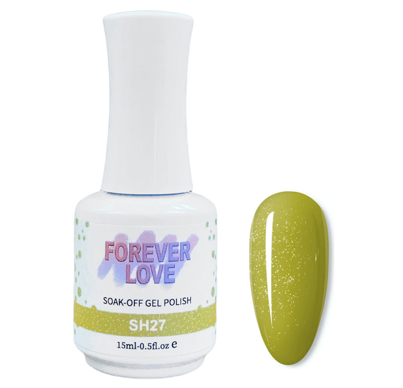 Gel SH27 - Forever Love Shimmer Gel Nail Polish Green