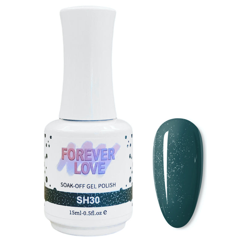 Gel SH30 - Forever Love Shimmer Gel Nail Polish Green