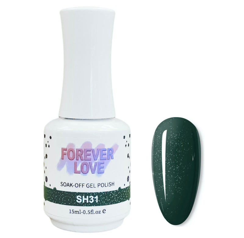 Gel SH31 - Forever Love Shimmer Gel Nail Polish Green