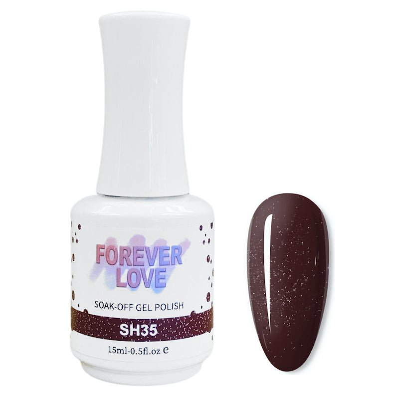 Gel SH35 - Forever Love Shimmer Gel Nail Polish Purple