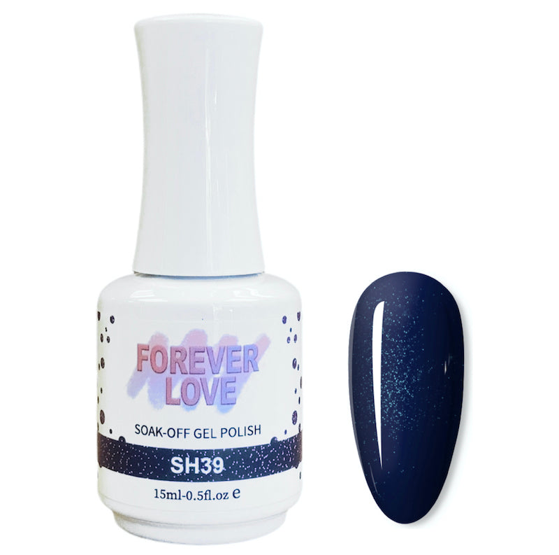 Gel SH39 - Forever Love Shimmer Gel Nail Polish Blue