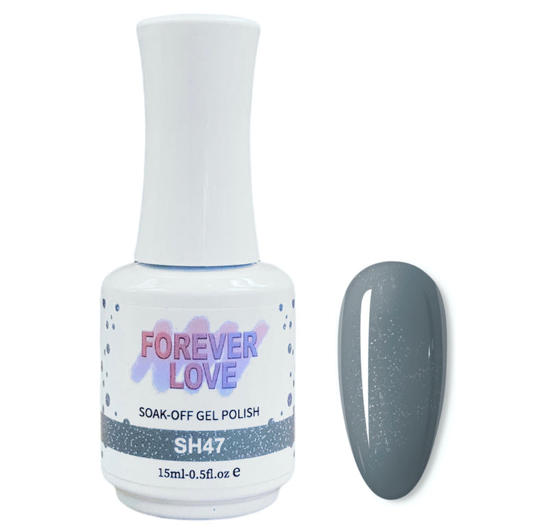 Gel SH47 - Forever Love Shimmer Gel Nail Polish Gray