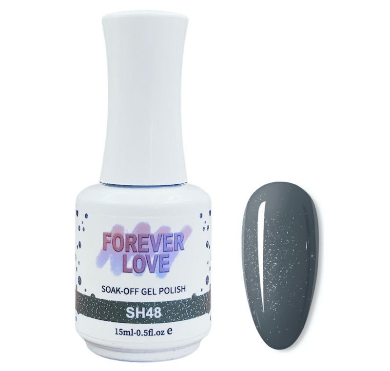 Gel SH48 - Forever Love Shimmer Gel Nail Polish Gray