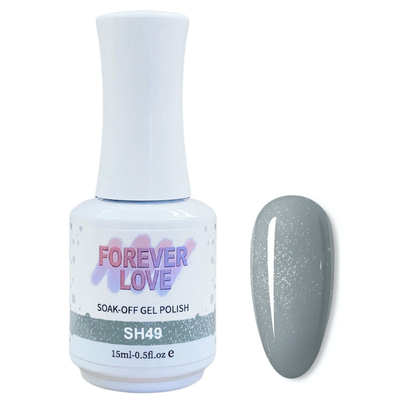 Gel SH49 - Forever Love Shimmer Gel Nail Polish Gray