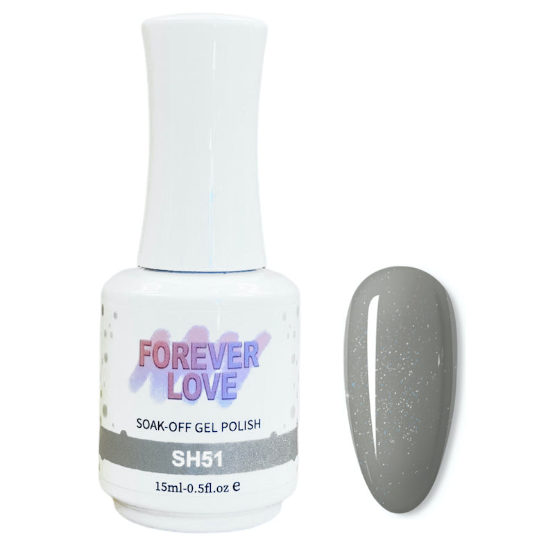 Gel SH51 - Forever Love Shimmer Gel Nail Polish Gray