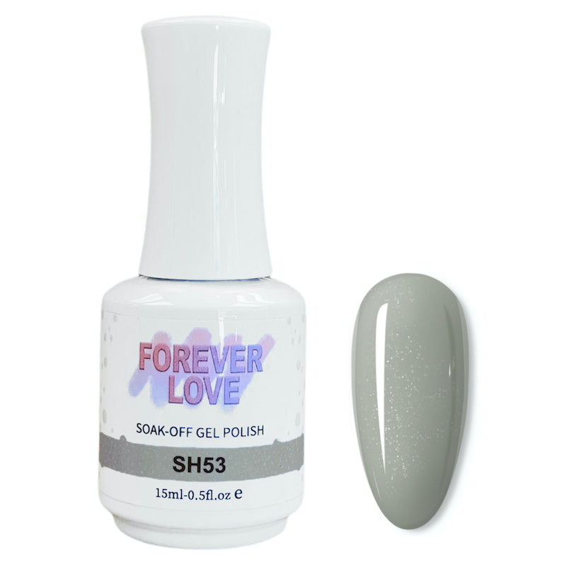 Gel SH53 - Forever Love Shimmer Gel Nail Polish Gray