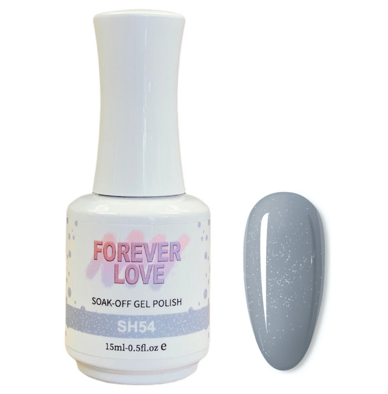 Gel SH54 - Forever Love Shimmer Gel Nail Polish Gray