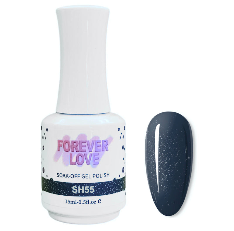 Gel SH55 - Forever Love Shimmer Gel Nail Polish Gray