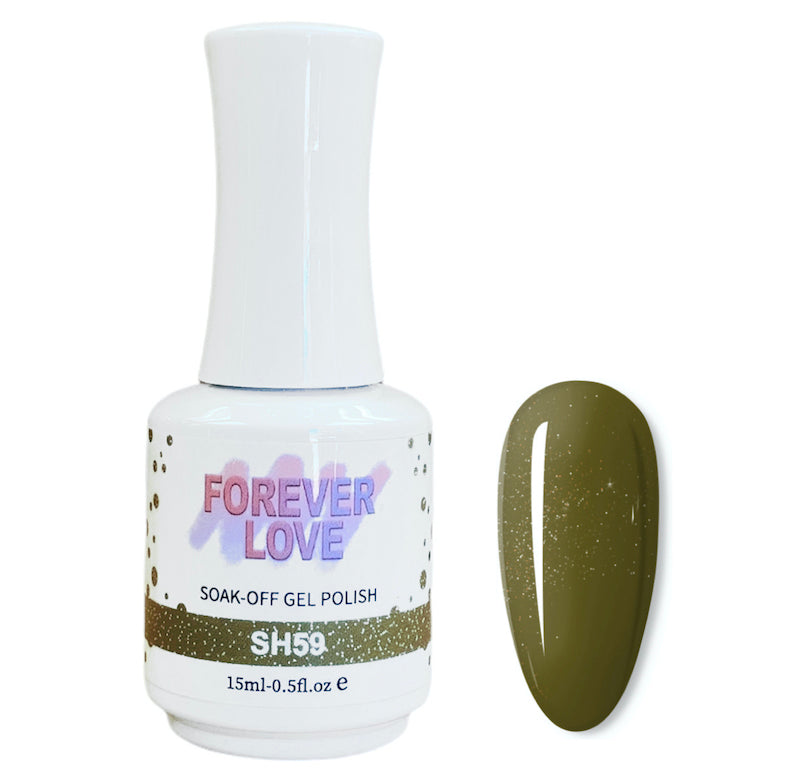 Gel SH59 - Forever Love Shimmer Gel Nail Polish Green
