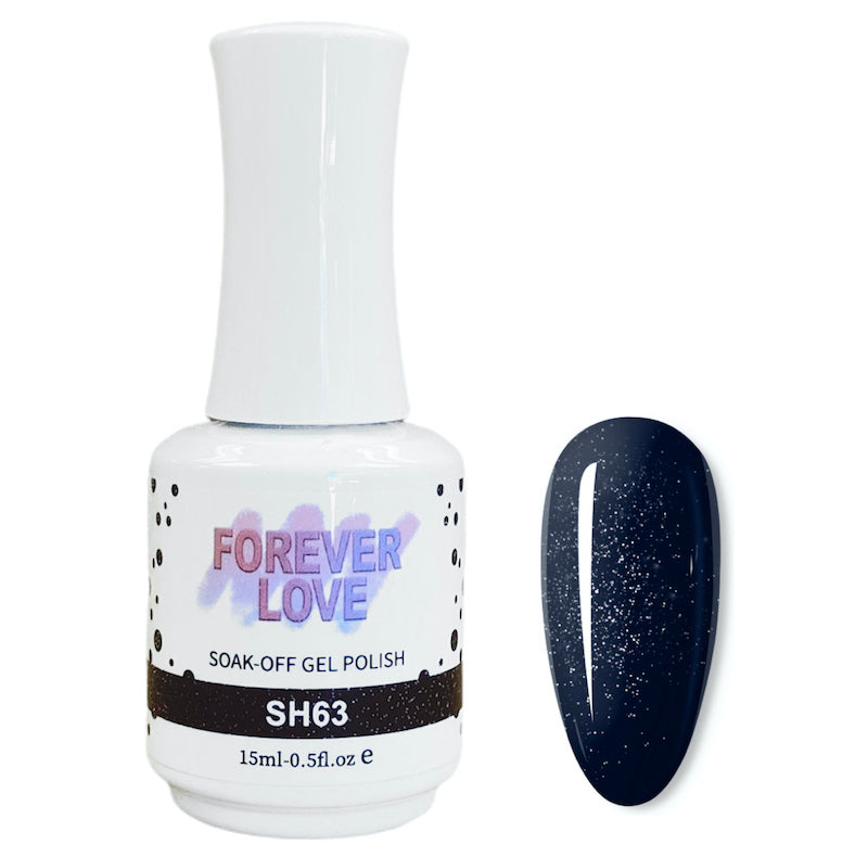 Gel SH63 - Forever Love Shimmer Gel Nail Polish Blue