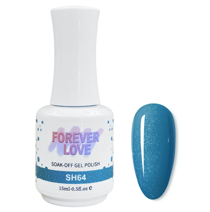 Gel SH64 - Forever Love Shimmer Gel Nail Polish Blue