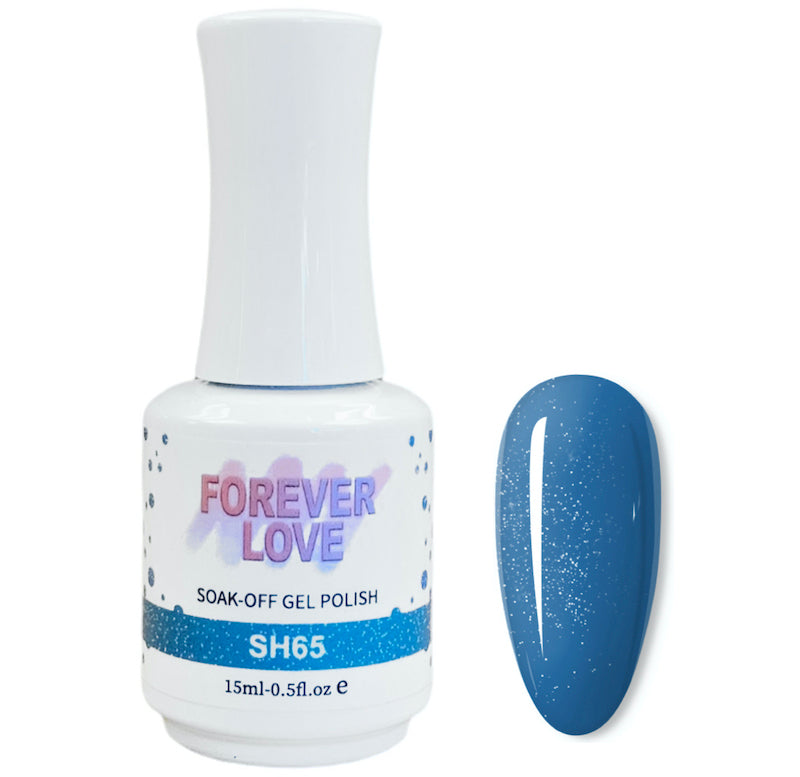 Gel SH65 - Forever Love Shimmer Gel Nail Polish Blue