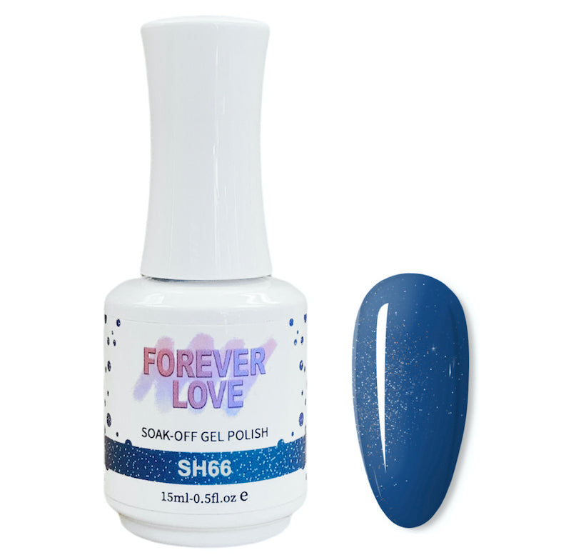 Gel SH66 - Forever Love Shimmer Gel Nail Polish Blue