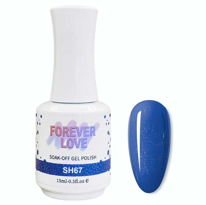 Gel SH67 - Forever Love Shimmer Gel Nail Polish Blue